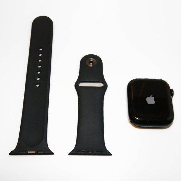 Apple Watch Series 7 GPS + Cellular Aluminum 45mm Black Midnight Sport Band M/L - Picture 6 of 16